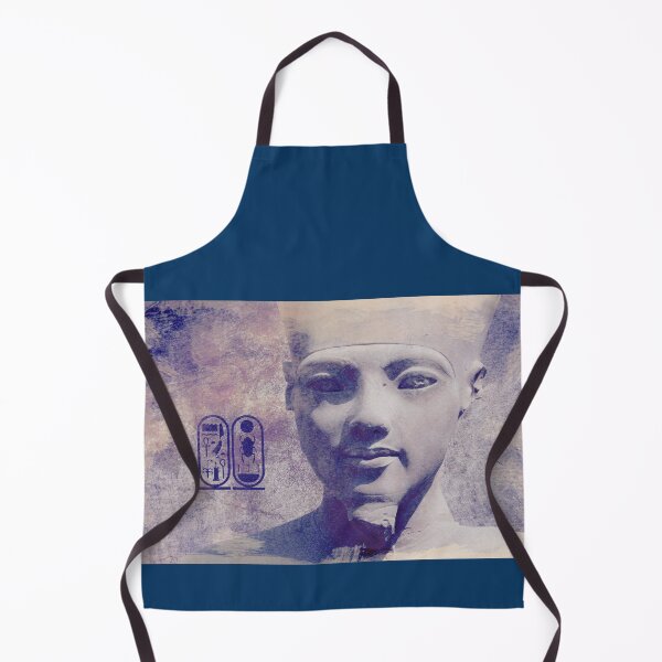 Item preview, Pharaoh Tutankhamun, statue, royal cartouche, vintage photo, cyanotype, Karnak temple, ancient Egypt photography designed and sold by art-of-egypt.