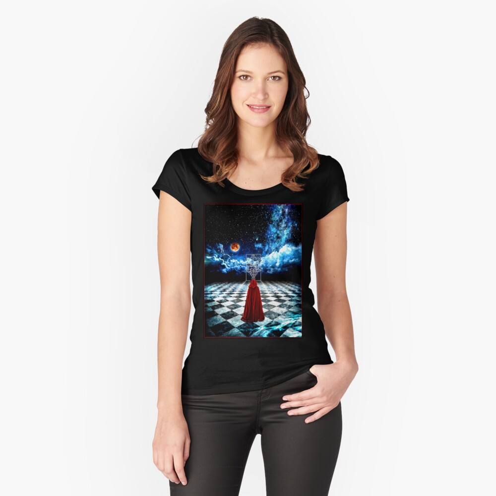 Vista previa del artículo con la obra «Camiseta entallada de cuello ancho», diseñado y vendido por FotoLibreStudio.