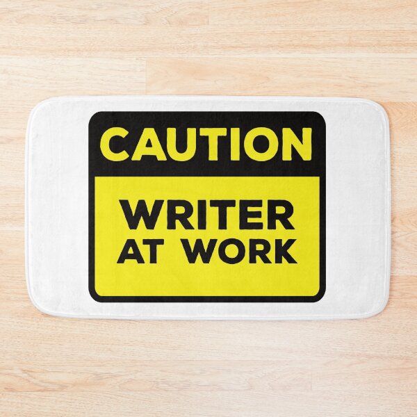 Item preview, Yellow Road Sign - Caution Writer at Work designed and sold by Rhu Creations.