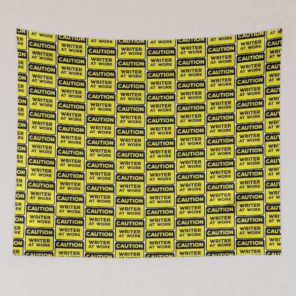 Item preview, Yellow Road Sign - Caution Writer at Work designed and sold by Rhu Creations.