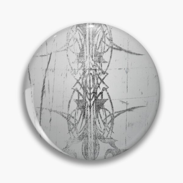 Item preview, Abstract print 9 distressed vintage white with black pin striping  designed and sold by Elizabeth-Banks.