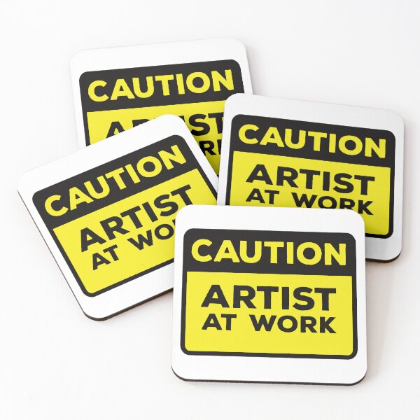 Item preview, Yellow Road Sign - Caution Artist at Work designed and sold by Rhu Creations.