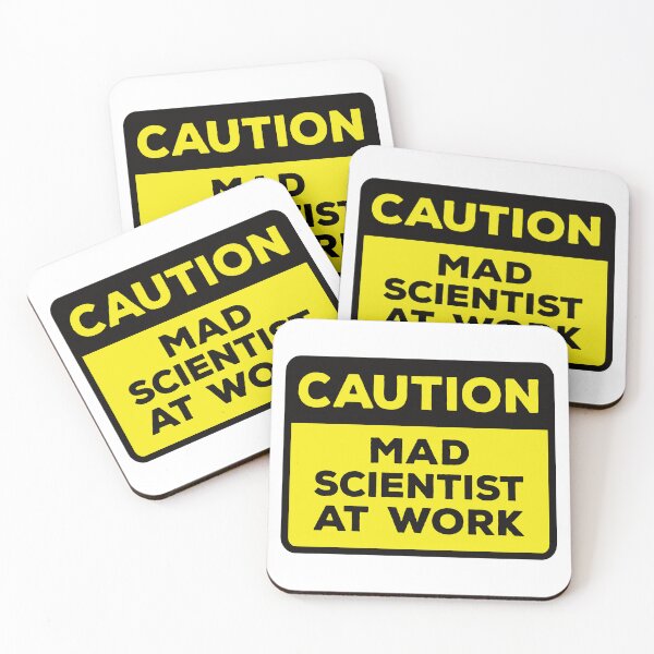 Item preview, Yellow Road Sign - Caution Mad Scientist at Work designed and sold by Rhu Creations.