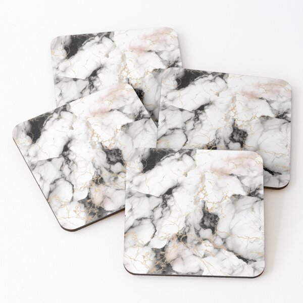 Item preview, Black and White Marble with Gold veins designed and sold by iconiquehk.