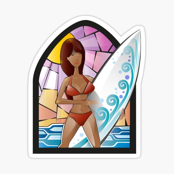 Religious experience on the beach Sticker