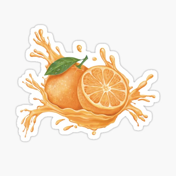 Splashing Orange Sticker