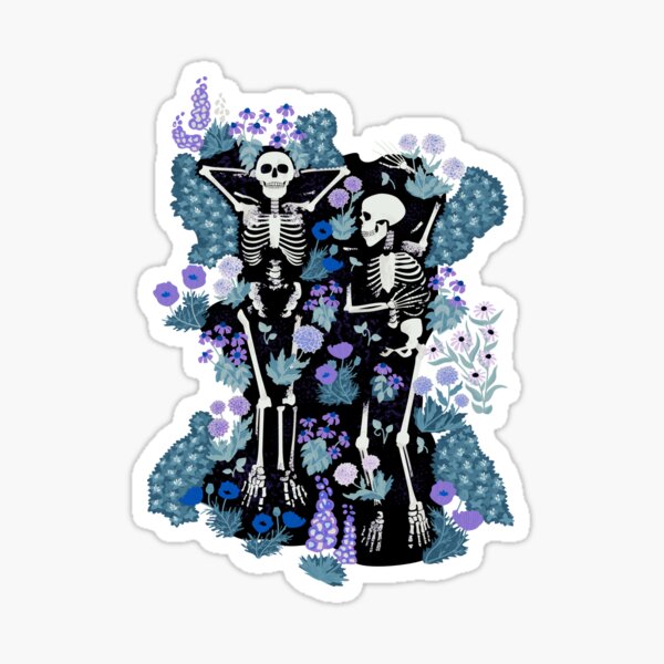 Resting Peacefully in the Garden Bed in Midnight Séance Sticker