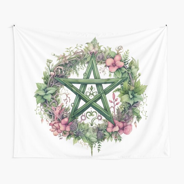Item preview, Floral Pentacle designed and sold by Lunar-Witches.