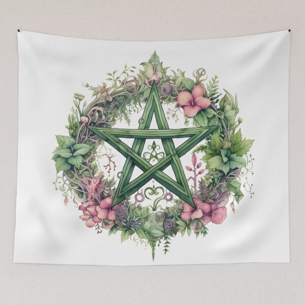 Item preview, Floral Pentacle designed and sold by Lunar-Witches.