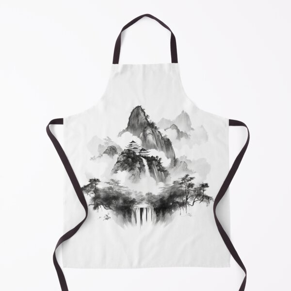Item preview, Traditional Chinese landscape painting black and white 2 designed and sold by TMPcollection.