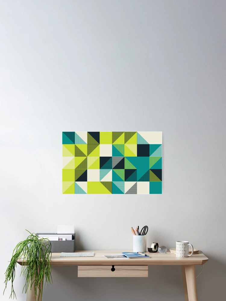 Thumbnail 2 of 3, Poster, Angular Vector Pattern Design Abstract Background designed and sold by MTShoppingLine.