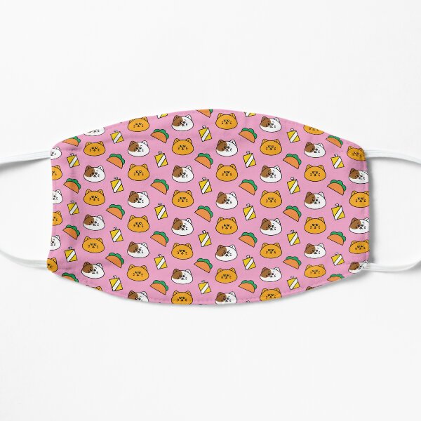 TacoCat Pattern - Juicy pink sky Flat Mask