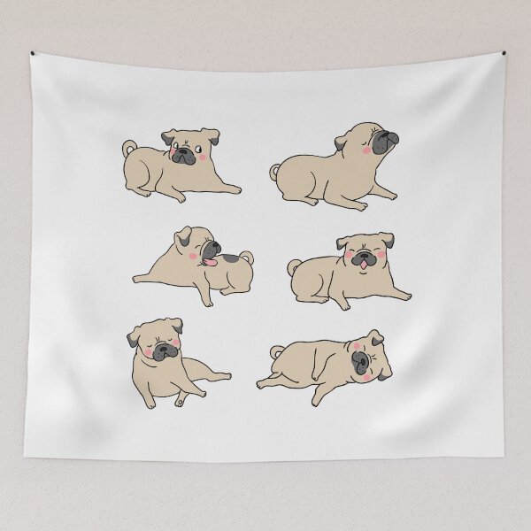Item preview, Cute Pug Dog, Funny Expressions (Set of 6) designed and sold by OFMdesigns.