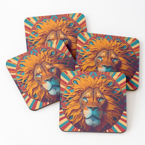 Item preview, Majestic Roar: A Psychedelic Tribute to the King of the Jungle designed and sold by justawsomeart.