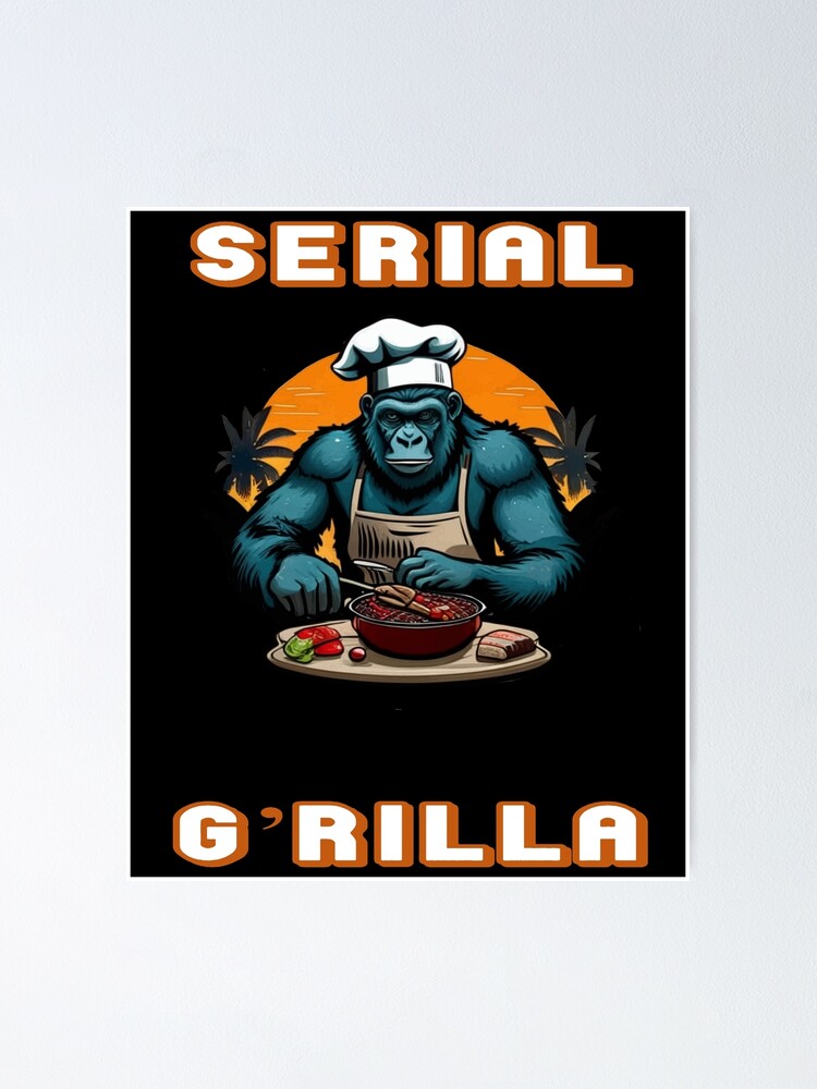 serial griller funny Barbecue Sticker for Sale by H-ALPHA