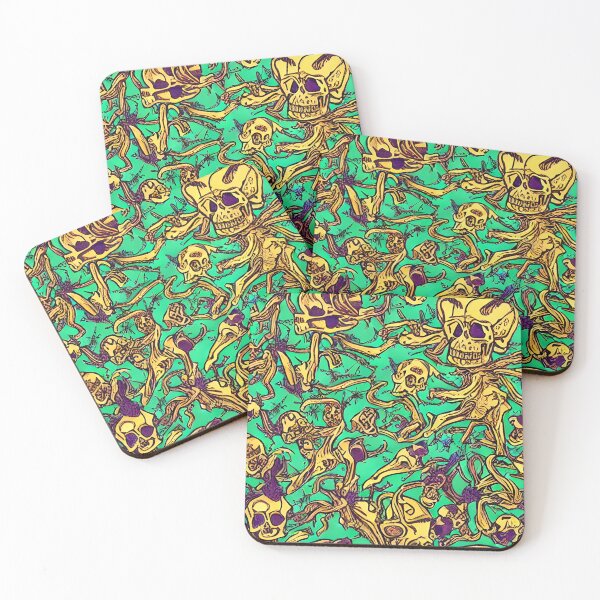 Item preview, Skulls In a Psychedelic Dream - Seamless Pattern designed and sold by Chubuter.