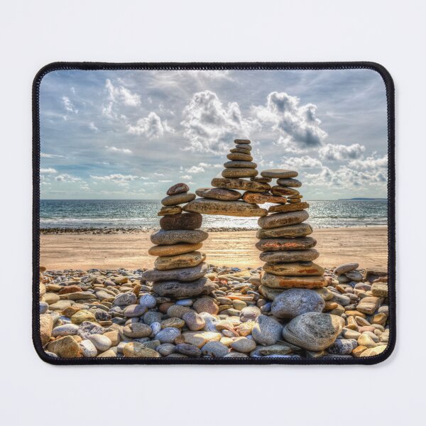 Item preview, Amroth Beach, Wales, Rock Cairns designed and sold by Paul Thompson Photography.