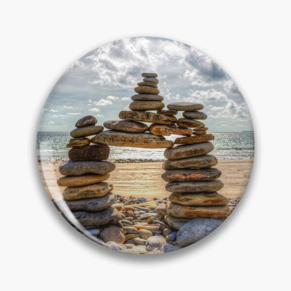 Artikelvorschau, Amroth Beach, Wales, Rock Cairns entworfen und verkauft von Paul Thompson Photography.