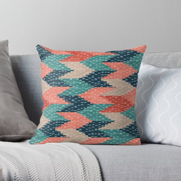 Kilim Weaving Structure Persian Green Throw Pillow