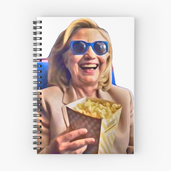 Item preview,  Hillary grinning with popcorn designed and sold by Signs for Dark Times.