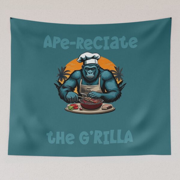 Item preview, Appreciate The G'rilla Master BBQ Griller Fun Pun designed and sold by taiche.