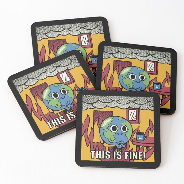 Item preview, Earth It's Fine Room on Fire Black by Tobe Fonseca designed and sold by Tobe Fonseca®.