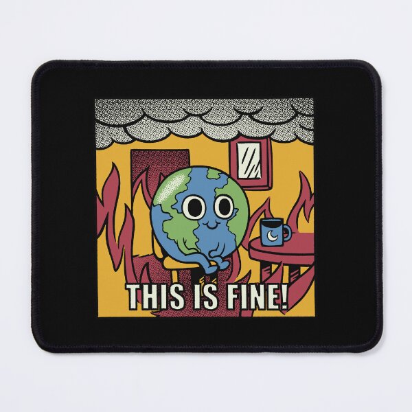 Item preview, Earth It's Fine Room on Fire Black by Tobe Fonseca designed and sold by Tobe Fonseca®.