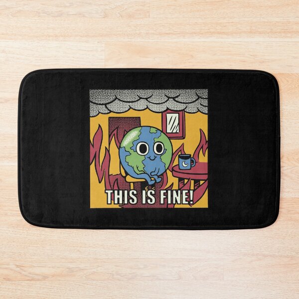 Item preview, Earth It's Fine Room on Fire Black by Tobe Fonseca designed and sold by Tobe Fonseca®.