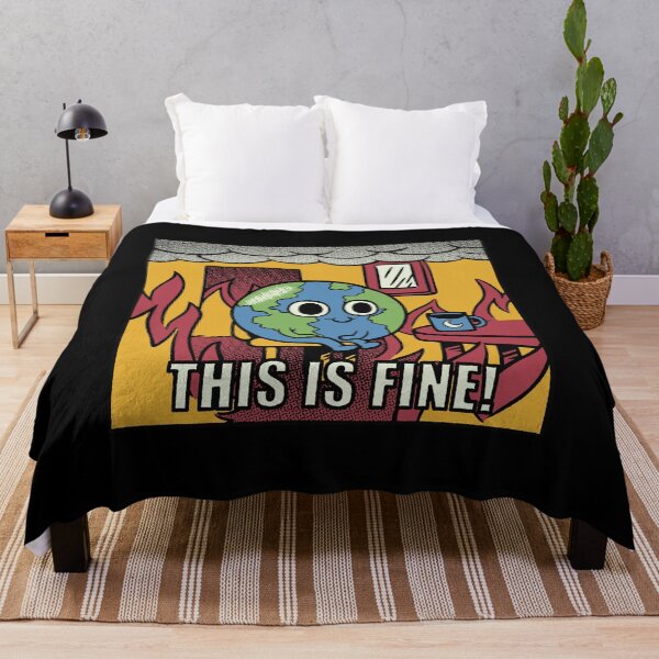 Item preview, Earth It's Fine Room on Fire Black by Tobe Fonseca designed and sold by Tobe Fonseca®.