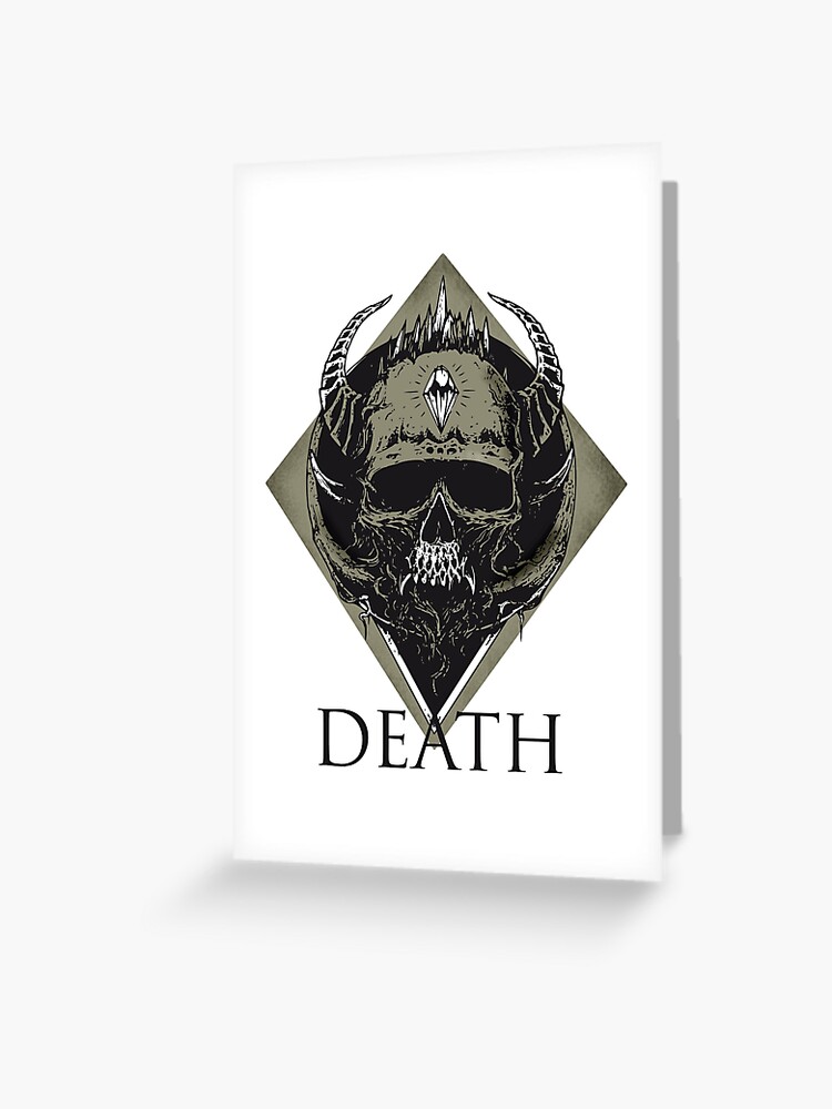 Carte De Vœux Crane Mort Lourd Metal Viking Hell Illuminati Symbole Homme Motard Pere Papa Musique Noire Hard Rock Par Originalstar Redbubble