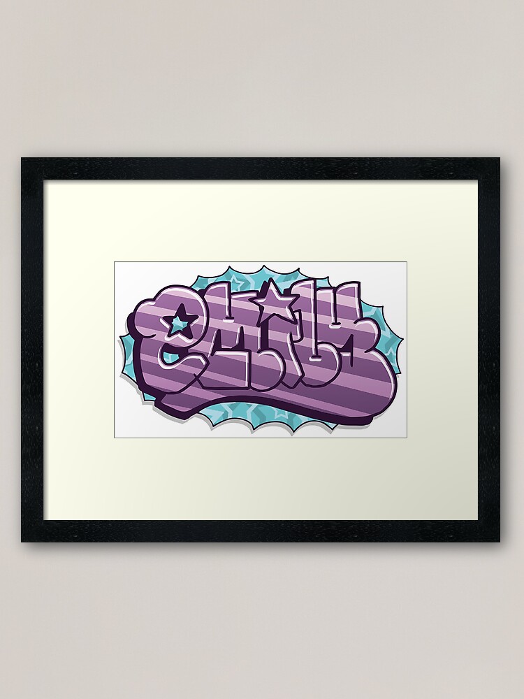 "Emily graffiti lettering" Framed Art Print for Sale by NameGraffiti