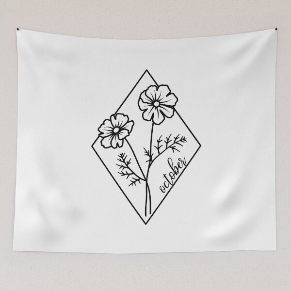 Item preview, Birth flowers October Cosmos designed and sold by BlueBourn.