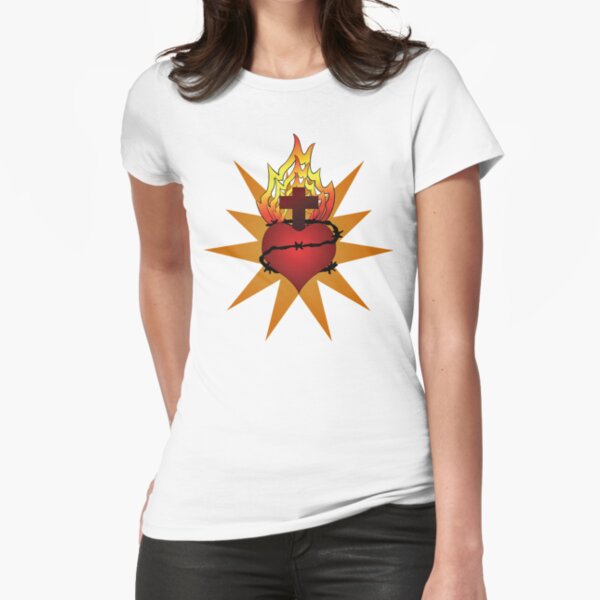 Sacred Heart (large) Fitted T-Shirt