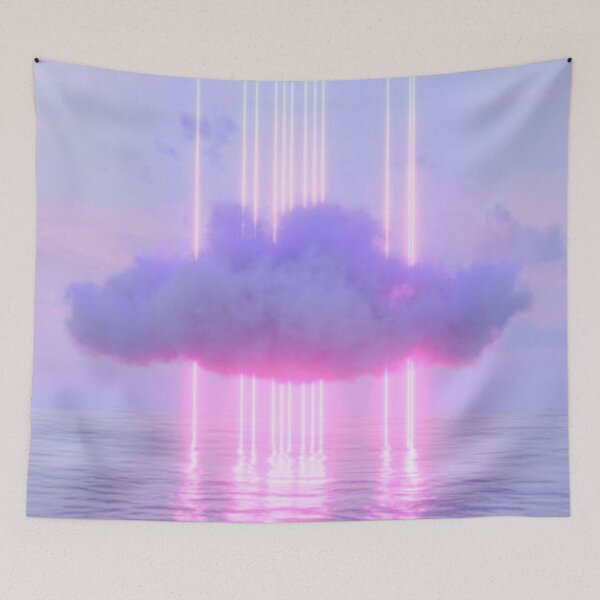 Item preview, Neon Lightning Glowing Lines and Cloud over the Sea  designed and sold by MTShoppingLine.
