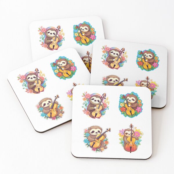 Item preview, Adorable Sloths Playing the Strings designed and sold by AdiRemba.