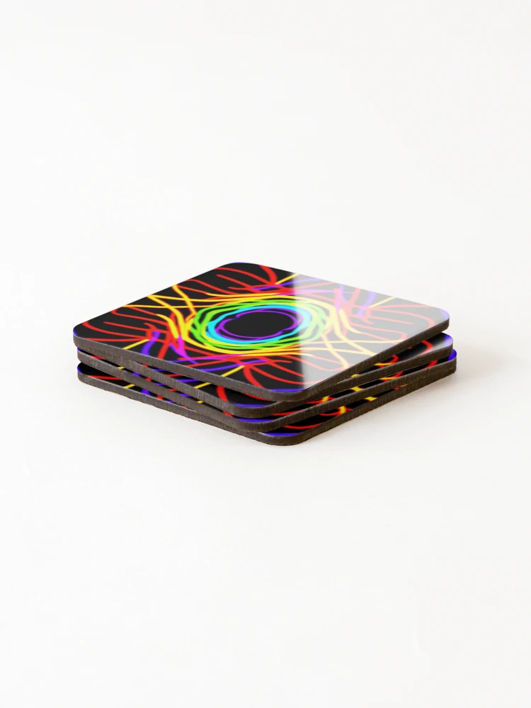 Thumbnail 4 of 5, Coasters (Set of 4), Dynamic Color Patterns designed and sold by Health And Fitness Posts e-Store.