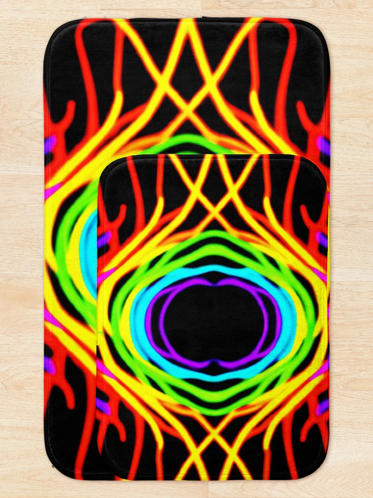 Thumbnail 5 of 6, Bath Mat, Dynamic Color Patterns designed and sold by Health And Fitness Posts e-Store.