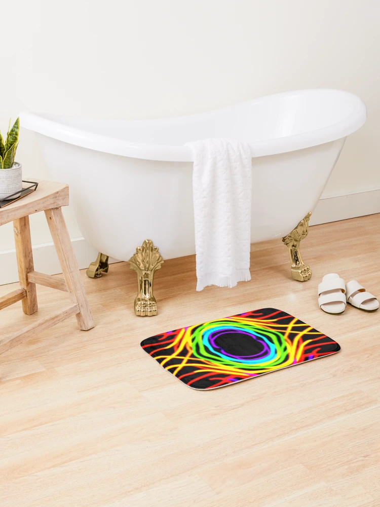 Thumbnail 2 of 6, Bath Mat, Dynamic Color Patterns designed and sold by Health And Fitness Posts e-Store.