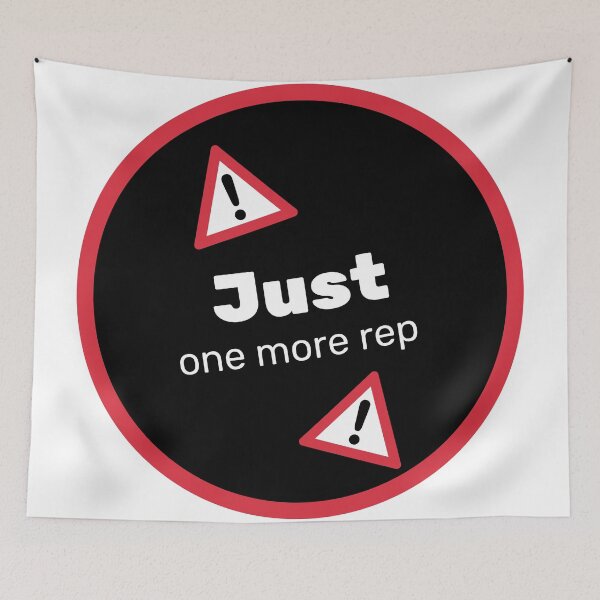 Item preview, Push Beyond Limits: Embrace the 'Just One More Repetition' Workout Quote Design designed and sold by magicalshops.