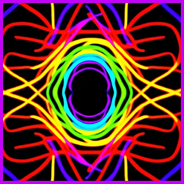Artwork thumbnail, Dynamic Neon Color Patterns by Health And Fitness Posts e-Store