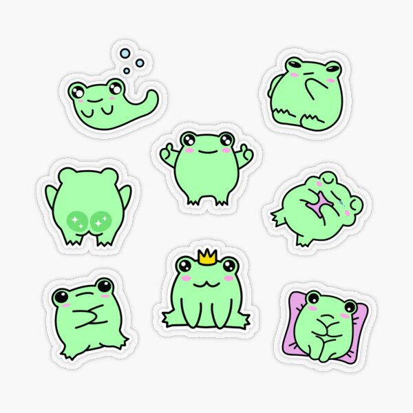 Cute Kawaii Happy Cat Stickers - Purple Poster for Sale by CuteFrogCreates