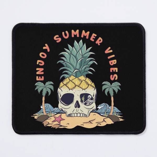 Item preview, Enjoy Summer Vibes | Pineapple Head | Retro Summer Vibes | Skull Surfer Beach designed and sold by Qudkin.