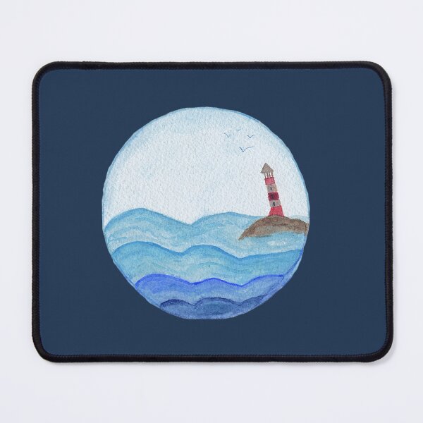 Item preview, Lighthouse with waves. designed and sold by FlowerGirlinHat.