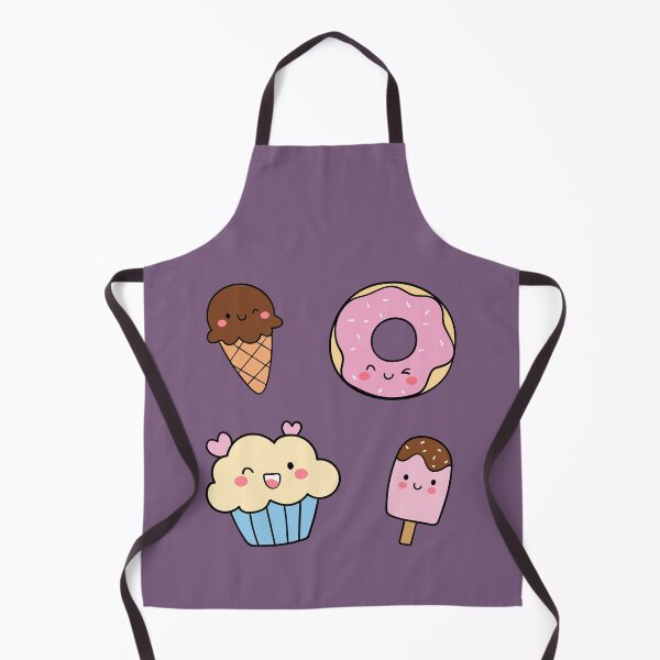 Item preview, Cute Kawaii Faces, Donut, Cupcake and Ice Cream (Set of 4) designed and sold by OFMdesigns.