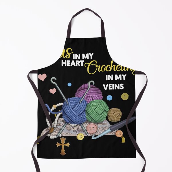 Item preview, jesus in y heart crocheting in my veins jesus designed and sold by CasualTeeAU.