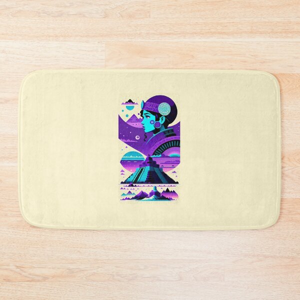 Item preview, Mayan person and pyramid with light background designed and sold by Mayans-art.