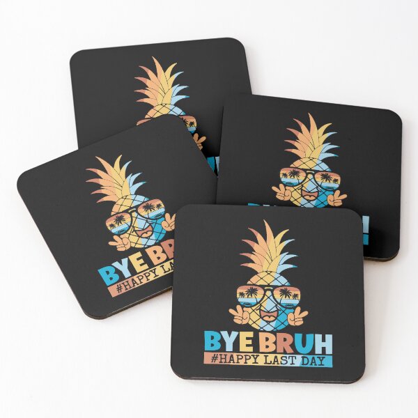 Item preview, funny pineapple wearing sunglasses Bye Bruh Teacher Happy Last Day of School Hello Summer  designed and sold by MotivaChic.