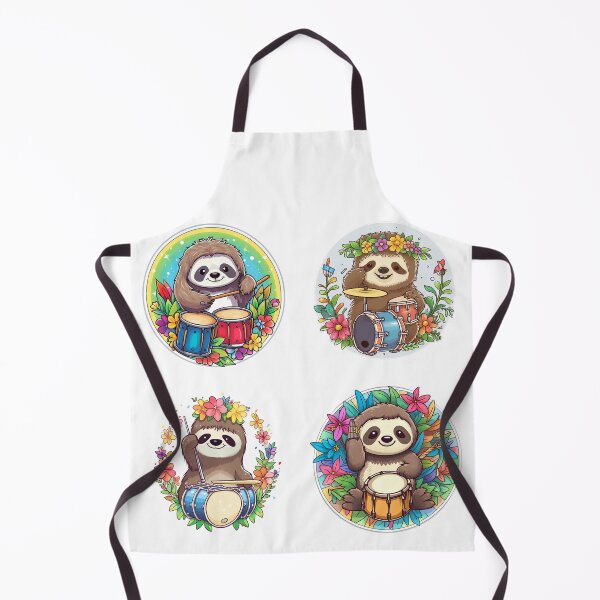 Item preview, Cool Sloths Playing the Drums designed and sold by AdiRemba.