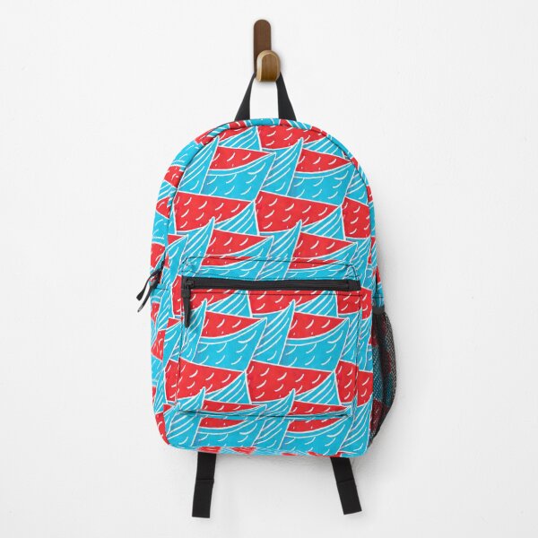 Item preview, Abstract nautical seamless pattern in blue and red designed and sold by SophieClimaArt.