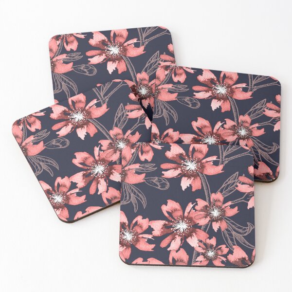 Item preview, Romantic watercolor floral pattern, pink designed and sold by Katj-A-Studio.